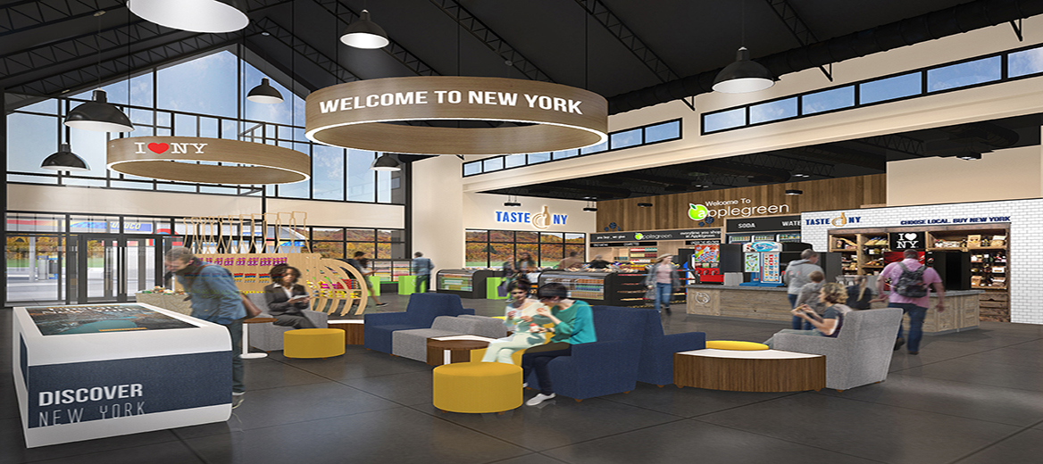 Photo/rendering of New York State Thruway Authority Service Areas Project